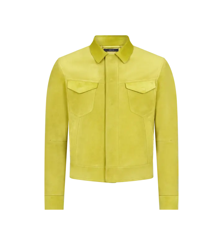 CASHMERE SUEDE WESTERN JACKET BRIGHT YELLOW online